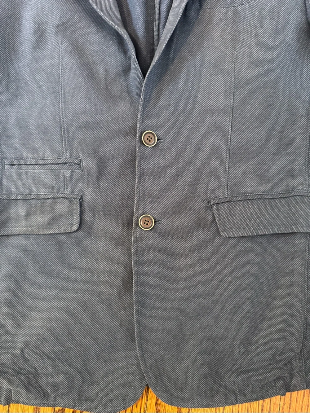 Joseph Abboud Blazer Size Small Blue Speckled Sport Coat Preppy 100% Cotton